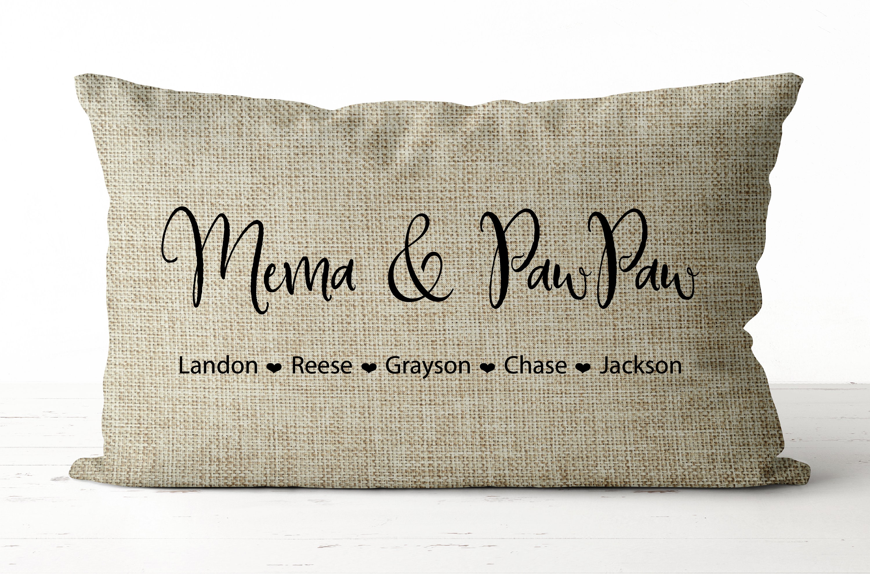 personalized grandparent pillow