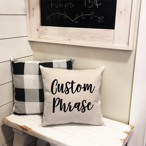 Home & Living Custom Word Pillow Home Décor Decorative Pillows