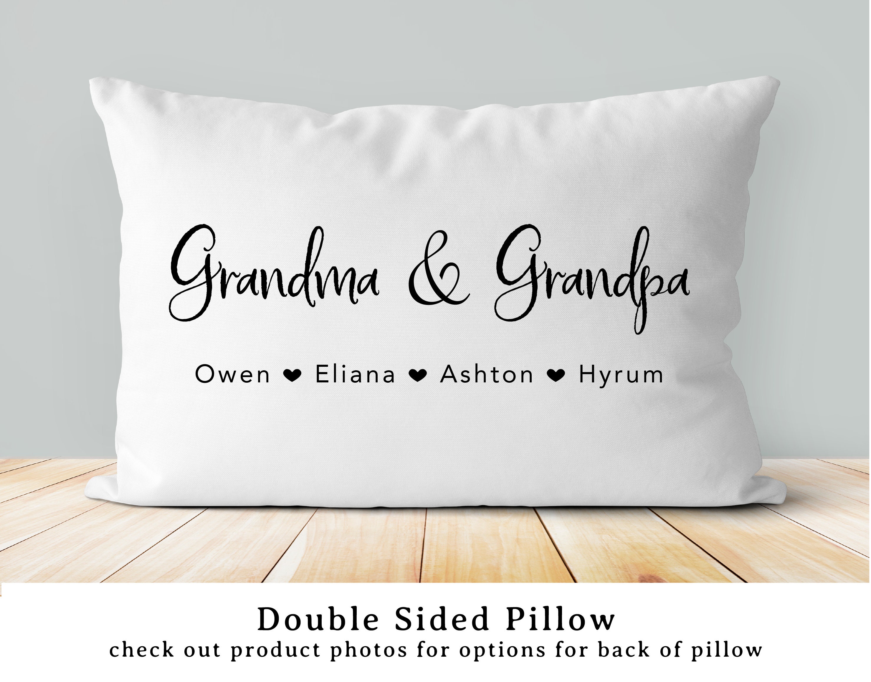 Grandma and grandpa clearance pillow