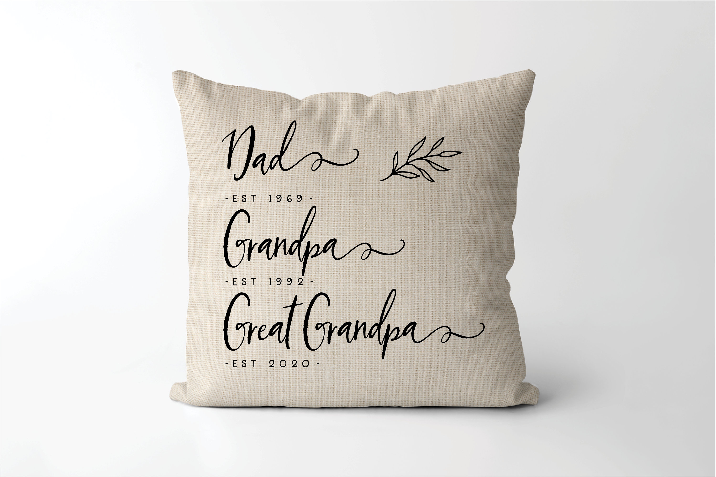 Dad Grandpa Great Grandpa Established Pillow Pregnancy Etsy