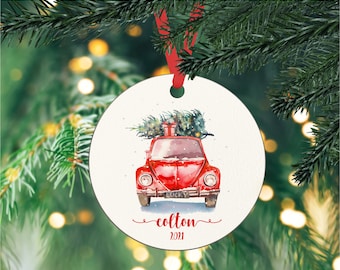 NEW Mini Rally 20 Silver Classic Mini Car Traditional Christmas Tree Decoration 
