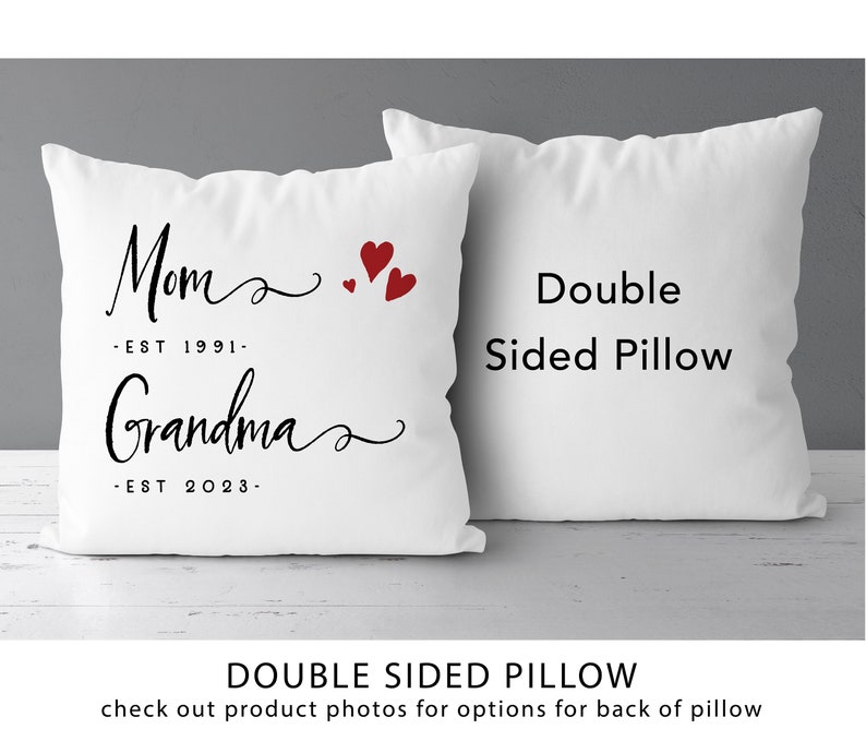 Mom, Grandma Established pillow Pregnancy Announcement Grandmother Gift Pregnancy Reveal New Grandma Gift image 1
