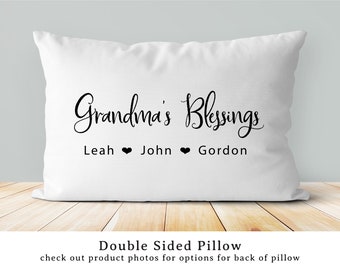 Grandma's blessings pillow | Grandma pillow | personalized grandma gift | mothers day gift | gifts for mom | Grandmother gift