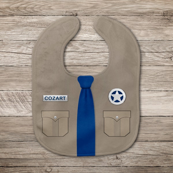 Personalized State Trooper Shirt Baby Bib | Custom Name Badge | Baby Shower Gift | Law Enforcement Gift | First Responder