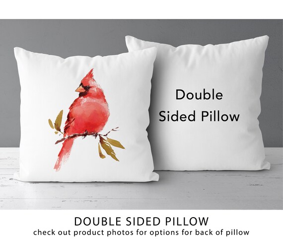 Cardinal bird throw clearance pillows
