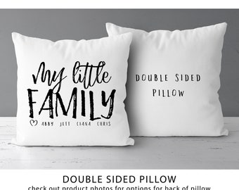 My Little Family Pillow | Family Names  | Family Members | Gift For Mom | Children'S Names *