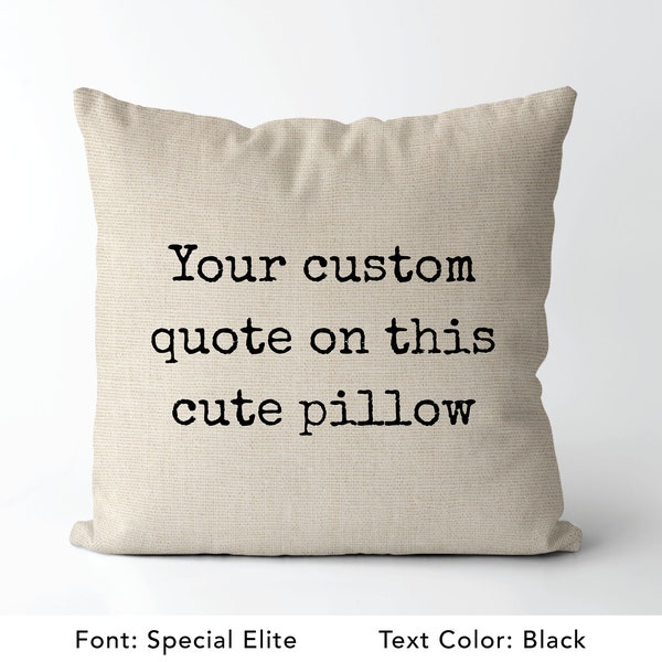 Quote Pillow Etsy