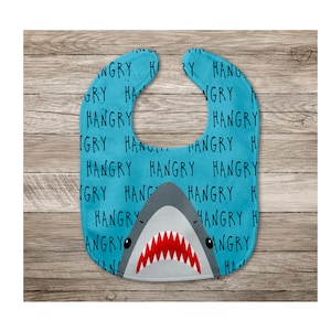 Hangry Shark Bib  |  Hangry Baby Bib | Boy Or Girl Baby Gift  |  Baby Shower Gift | Shark Bib | Fun Shark Week Bib | Shark Enthusiast Gift |