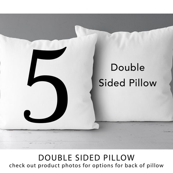 Number Pillow  |  Custom Number Typography  |  Housewarming Gift  |  Family Number *