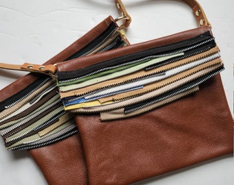 Leather Purse-Shoulder Bag-Zippered Purse-