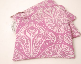 Purple Paisley Change Purse-Card Holder-Wallet-Pocket Change-Free Shipping