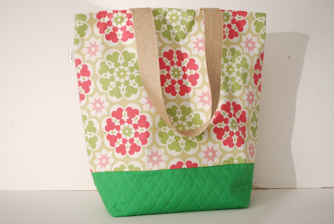 Fabricpursetote Bagbook Bagreusable Baghandmade Fabric Bagfabric Tote Bagmade in USA Bag