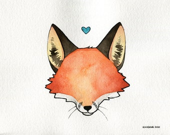 Original art - Red fox