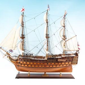 HMS Victory 1765 Modell Tall Ship 95 cm Replica - Royal Navy Schiffe, HMS Victory Modell, handgefertigtes Holzmodell Schiffsmodell