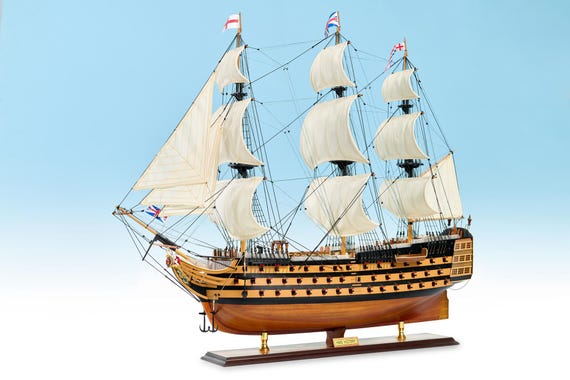 HMS ビクトリー 1765 塗装済み 95 cm 模型 大型帆船 レプリカ
