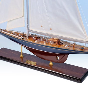 ENDEAVOUR PAINTED Wooden Sailboat 70cm
