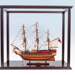 Hardwood display case for Tall ships 65cm (25&quot;)