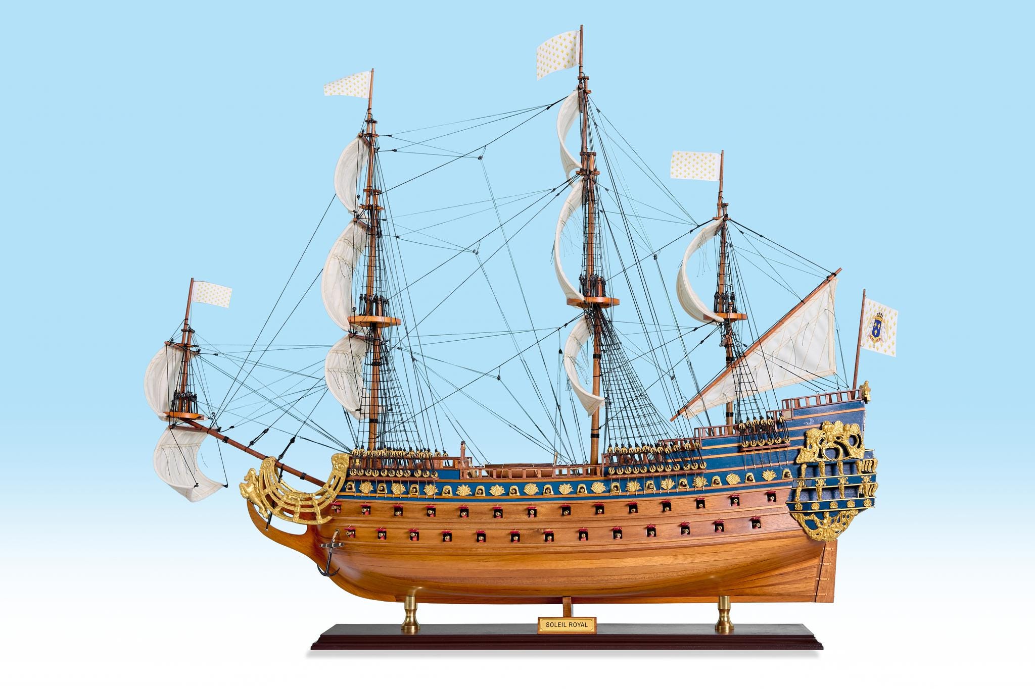 ソレイユ・ロワイヤル 1669 モデル 大型帆船レプリカ 88 cm (35インチ 