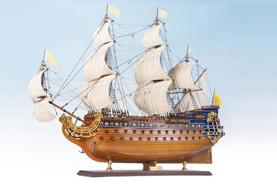 ソレイユ・ロワイヤル 1669 モデル 大型帆船レプリカ 88 cm (35インチ