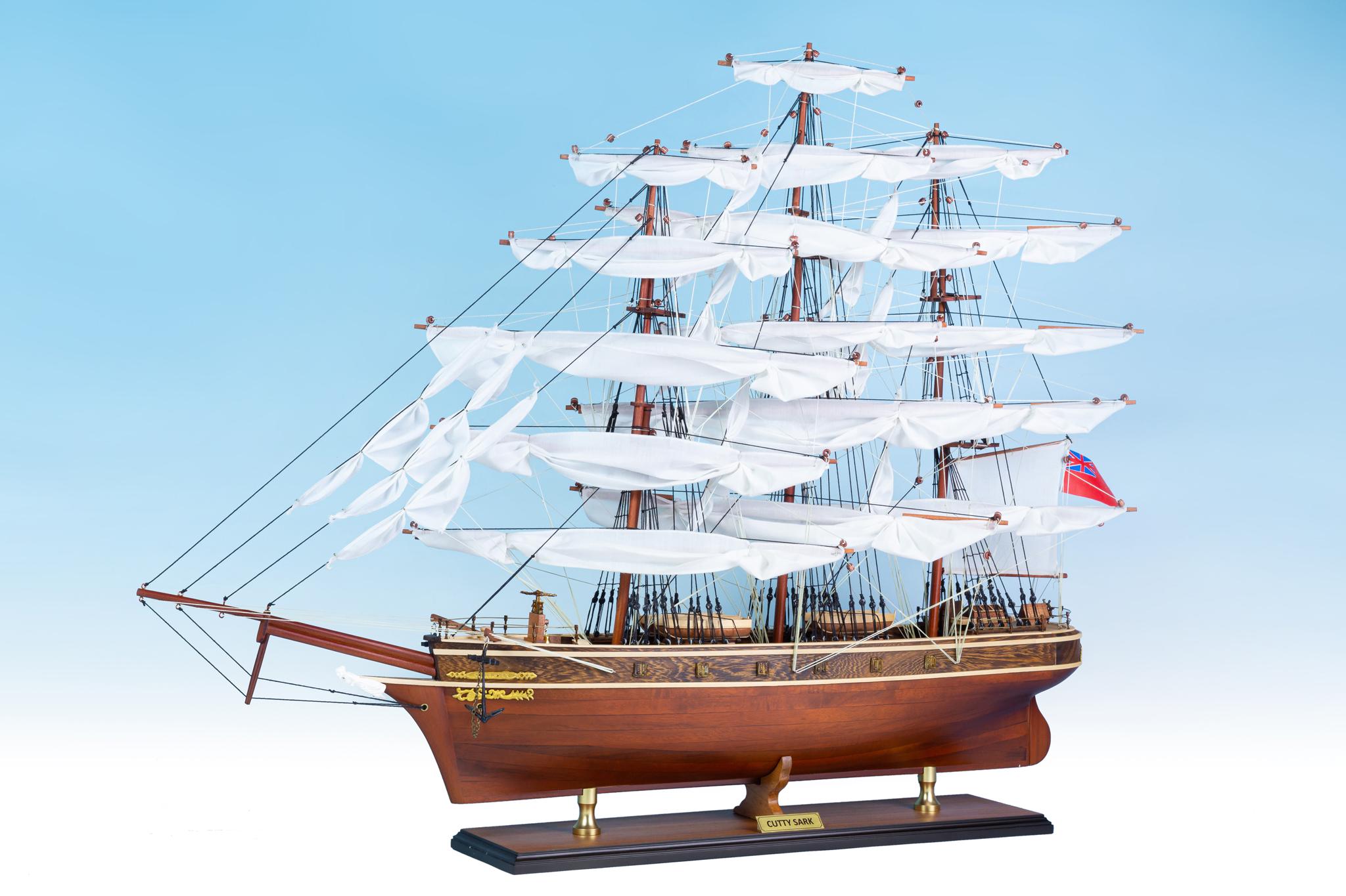手作り模型 大型船 「カティーサーク」 帆船模型 完成品 木製 Cutty Sark カティーサーク モデルシップ 全長
