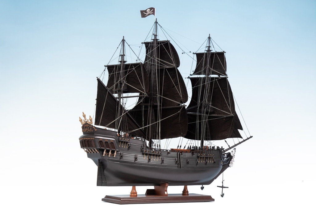 Black Pearl Caribbean Pirate 75cm Model Ship Pirate Ship Model Model Pirate  Ships Ship in movies Wooden Ship Model -  España