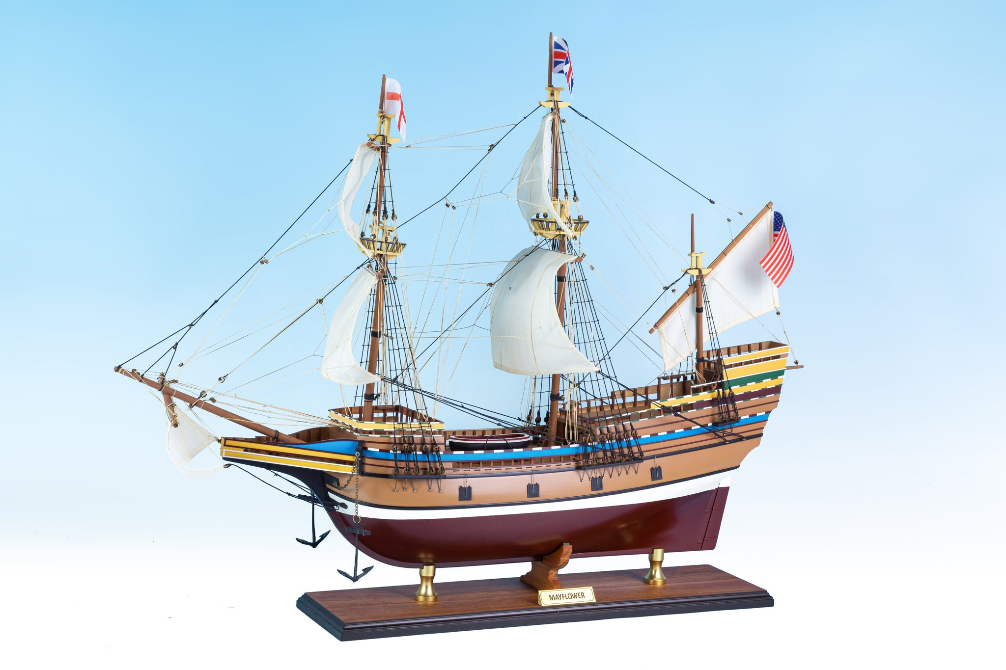 帆船メイーフラワー号(木製ハンドメイド) 帆船メイーフラワー号(木製ハンドメイド)