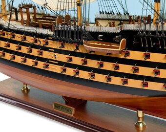 HMSビクトリー 1765 塗装済み 95cm (37.4インチ) 大型帆船模型レプリカ