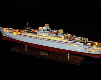 SS Oriana Model Cruise with LED lights 86cm (34") - The Queen of the Sea - Special Edition, Wooden Cruise Models, Wooden Ship Models