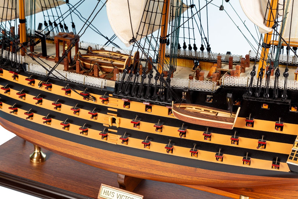 HMS ビクトリー 1765 塗装済み 模型 大型帆船 ボート レプリカ 75 cm