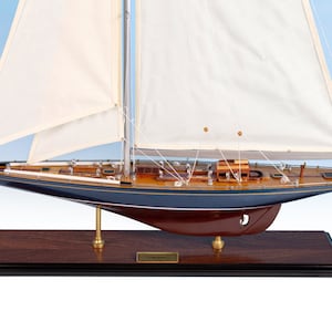 ENDEAVOUR PAINTED Wooden Sailboat 70cm