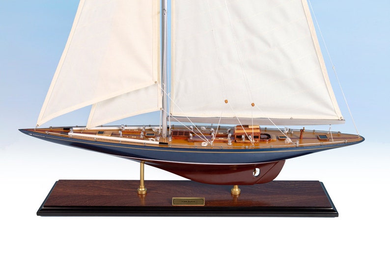 ENDEAVOUR PAINTED Wooden Sailboat 70cm
