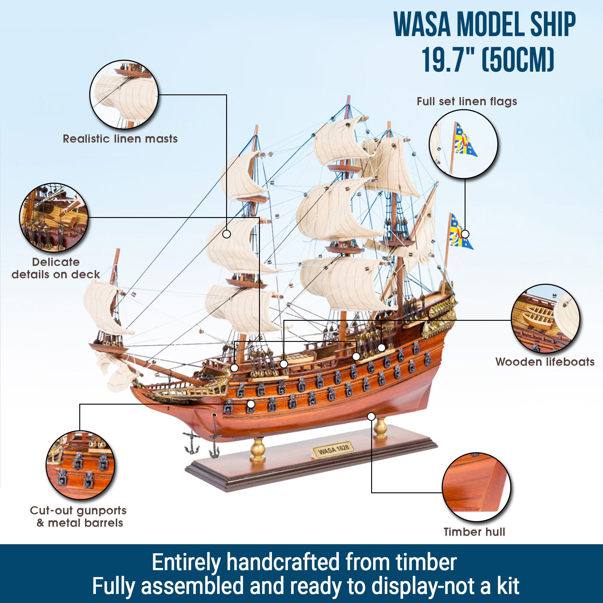 Parts of a pirate ship labeled