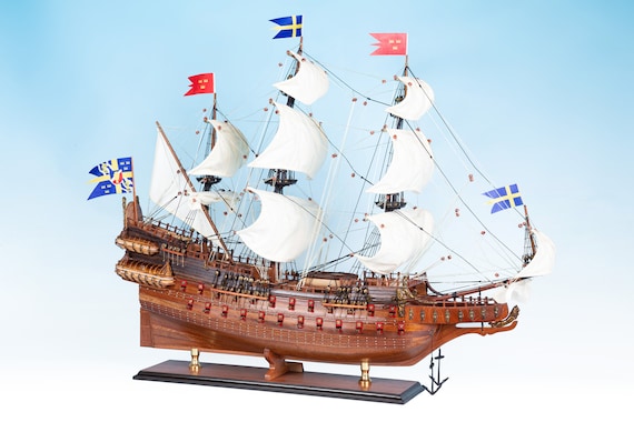 ヴァーサ（ワサ）34インチ手作り木製帆船模型 - 木製船模型
