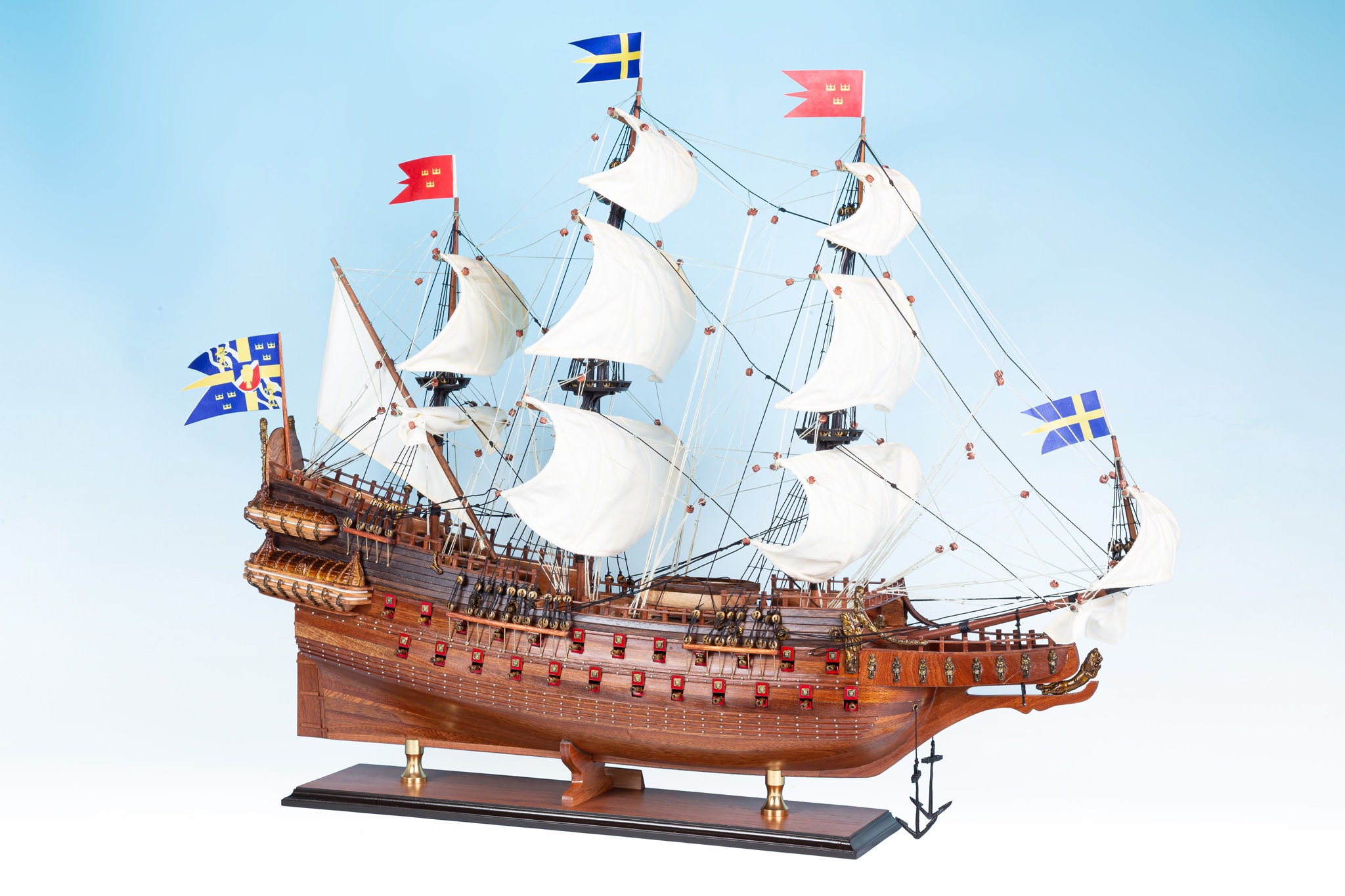 ヴァーサ（ワサ）34インチ手作り木製帆船模型 - 木製船模型 - 手作り