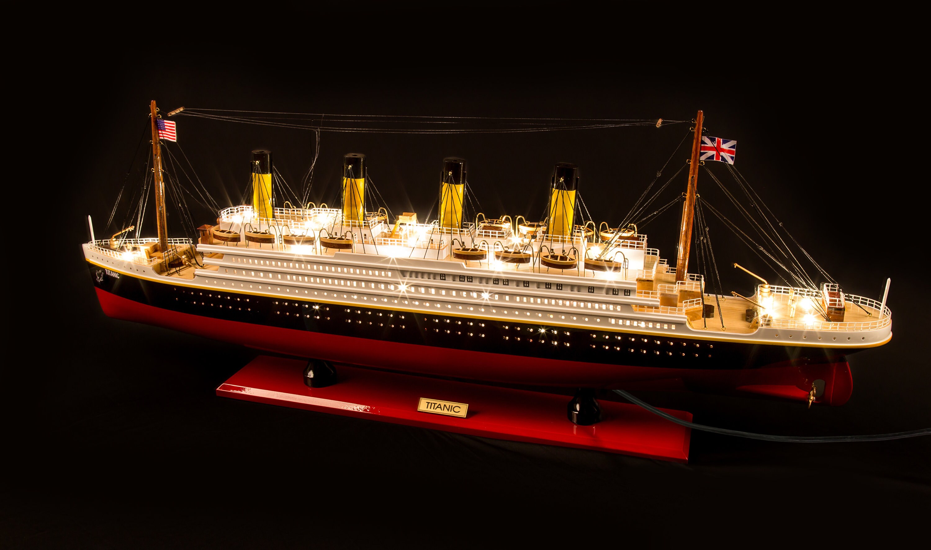 Rms Titanic Model Titanic Model Cruise With Lights 80cm Etsy
