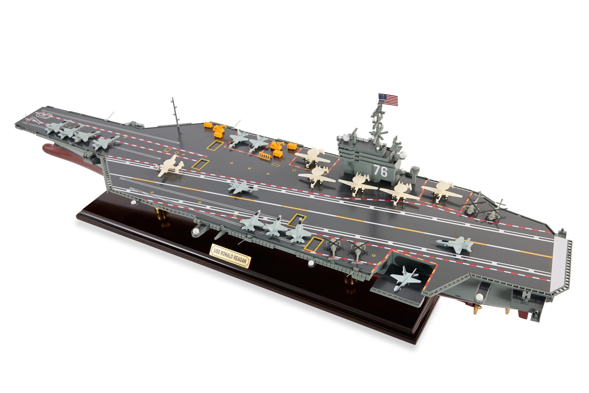 USS Ronald Reagan (CVN-76) Battleship Model - Wooden Warship