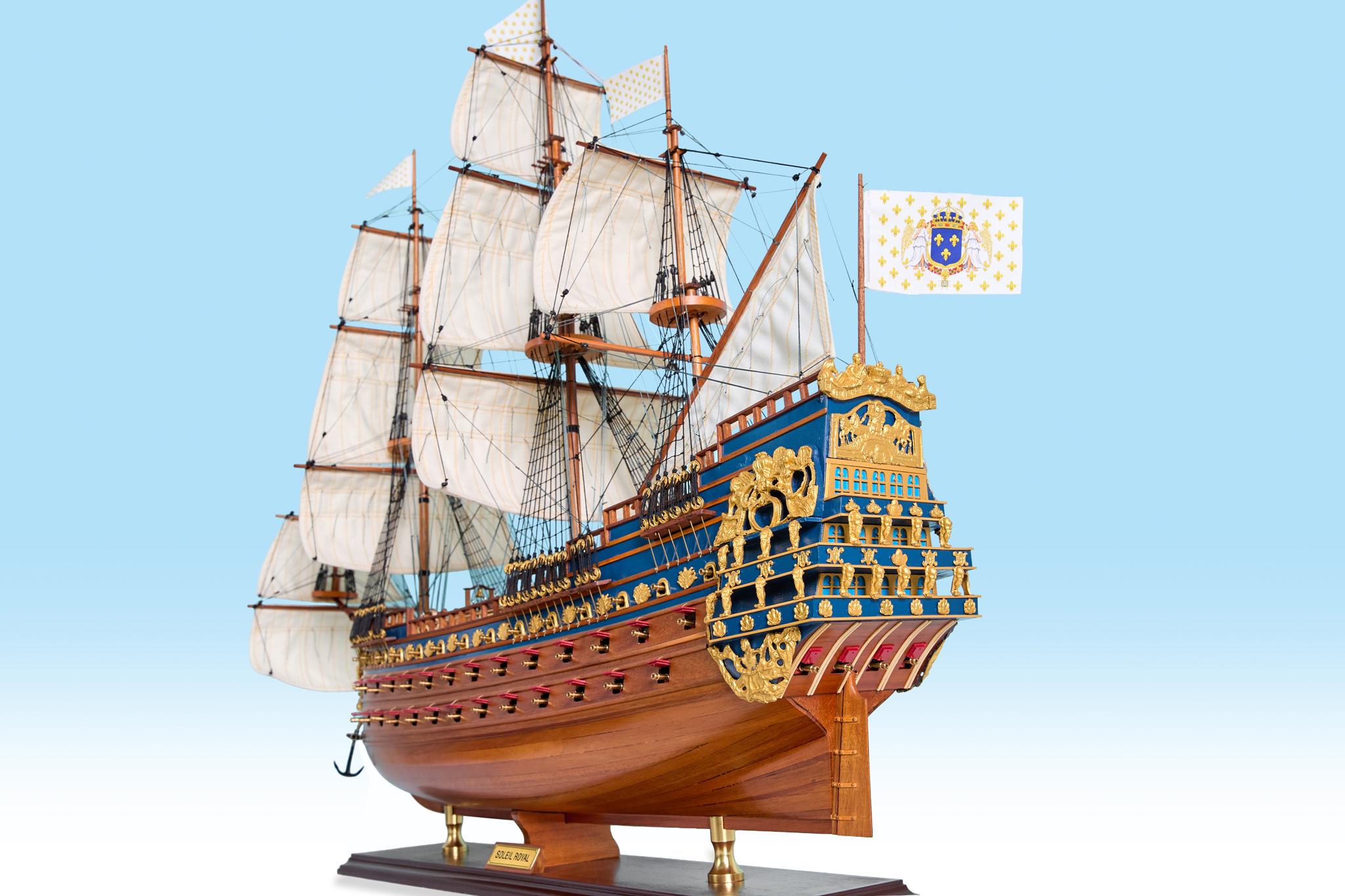 ソレイユ・ロワイヤル 1669 モデル 大型帆船レプリカ 88 cm (35インチ