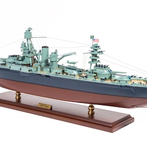 USS Texas Schlachtschiffmodell - Kriegsschiffmodelle aus Holz - Royal Navy Schiffsmodell - Schiffsmodell, Kampfschiffmodelle