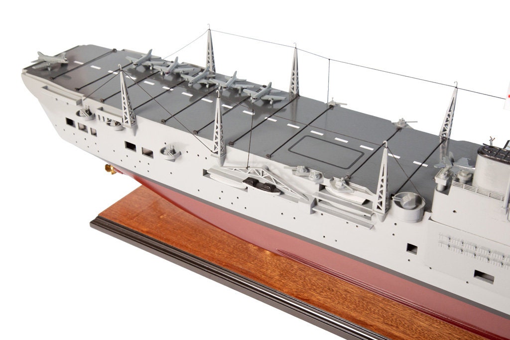 HMSユニコーン航空母艦モデル - イギリス海軍 - 90 cm木製航空母艦