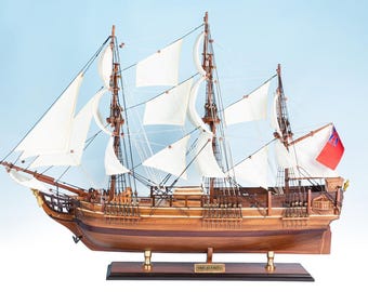 HMS Bounty 1787 75cm Handcrafted Wooden Model Ships - Fully