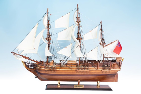 HMS バウンティ 1787 75 cm 手作り木製模型船 - 完全に組み立て