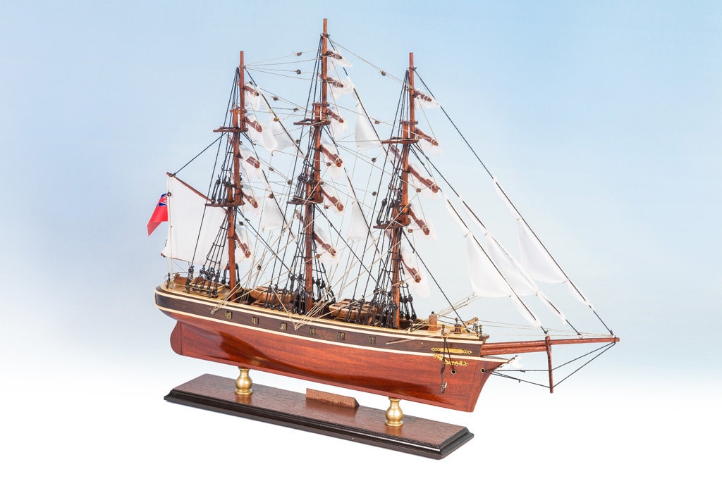 CUTTY SARK 木製模型 大型 帆船模型 船 置物 カティサーク（50 cm）大型帆船模型 - 手作りの木製船模型