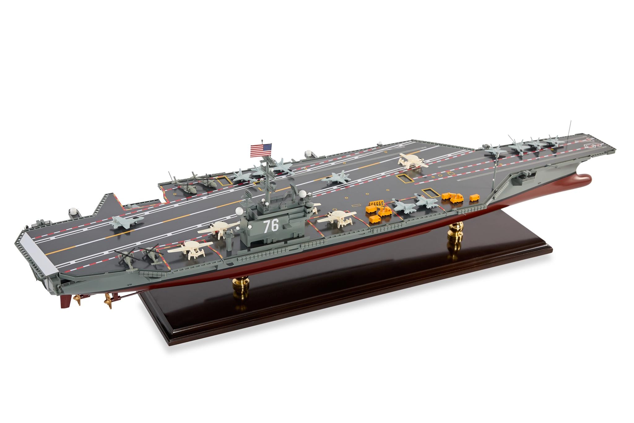 USS ロナルド・レーガン (CVN-76) 戦艦模型 - 木製軍艦模型 - イギリス