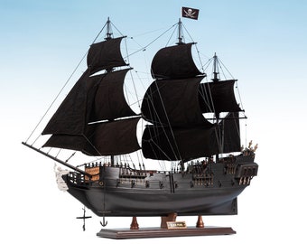 Black Pearl Caribbean Pirate 75cm Model Ship Pirate Ship Model Model Pirate  Ships Ship in movies Wooden Ship Model -  España