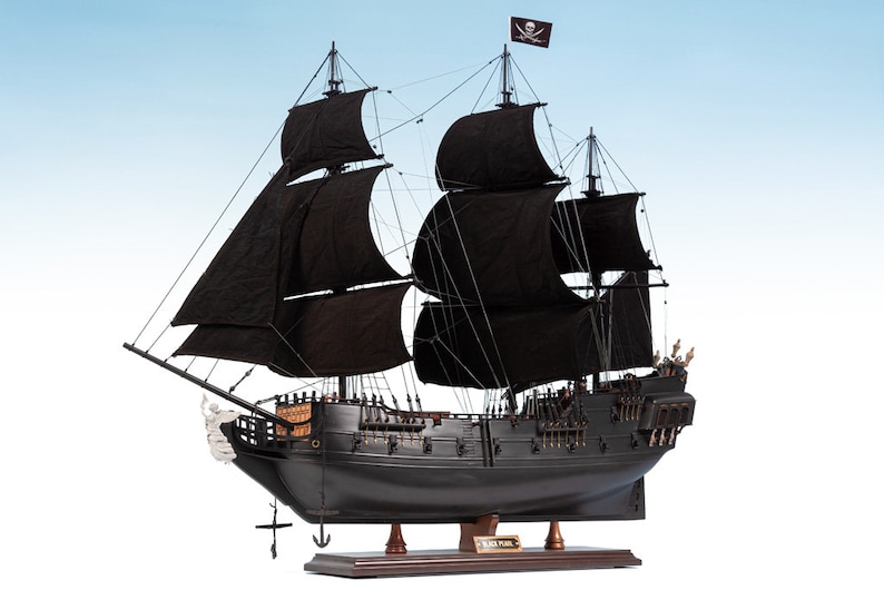 Black Pearl Caribbean Pirate 75cm Model Ship – Pirate Ship Model