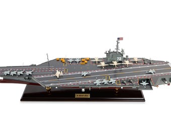 USS Abraham Lincoln CVN-72 Model Ship 90cm (35.4") – Handcrafted Wooden Aircraft Carrier Display Model