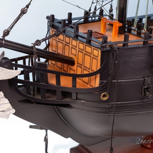 Black Pearl Caribbean Pirate 75cm Model Ship Pirate Ship Model Model Pirate Ships Ship in movies Wooden Ship Model image 4