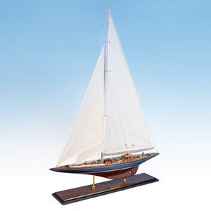 ENDEAVOUR PAINTED Wooden Sailboat 70cm