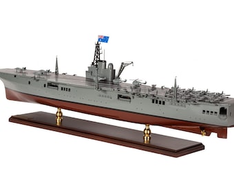 HMAS Melbourne (R21) Aircraft Carrier 90cm - Wooden Warship Models - Royal Navy Model ships - Ship Model, Battle Ship Models