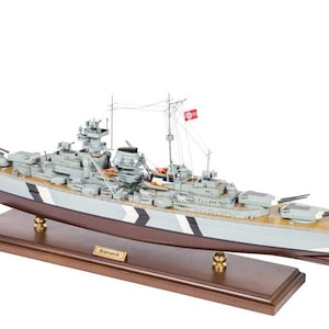 BATTLE Schiffsmodell - Bismarck Schiffsmodell, handgefertigte Kriegsschiffmodelle, Holzschiffsmodell, Schiffsliebhaber Geschenk, Royal Navy Schiffsmodell, Zuhause, Raumdekor